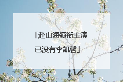 赴山海领衔主演已没有李凯馨