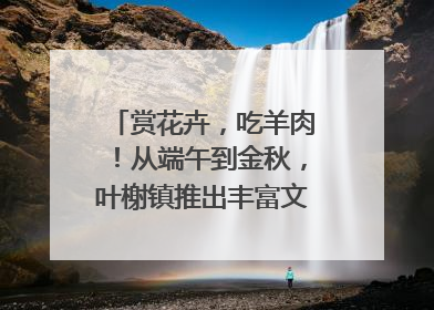 赏花卉，吃羊肉！从端午到金秋，叶榭镇推出丰富文旅活动邀您爽玩