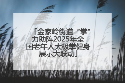 金家岭街道“拳”力助阵2025年全国老年人太极拳健身展示大联动