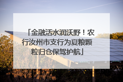 金融活水润沃野！农行汝州市支行为夏粮颗粒归仓保驾护航