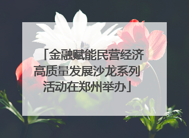 金融赋能民营经济高质量发展沙龙系列活动在郑州举办