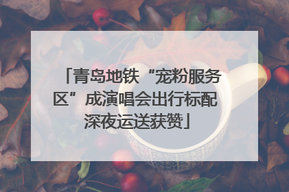 青岛地铁“宠粉服务区”成演唱会出行标配 深夜运送获赞