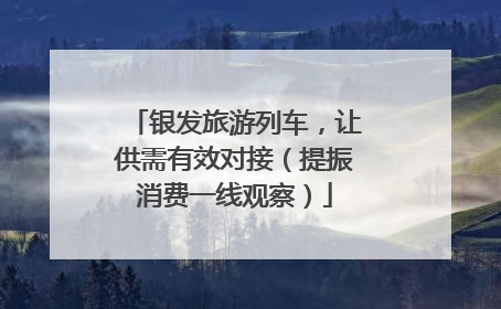 银发旅游列车，让供需有效对接（提振消费一线观察）