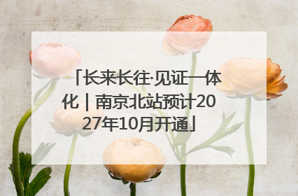 长来长往·见证一体化｜南京北站预计2027年10月开通