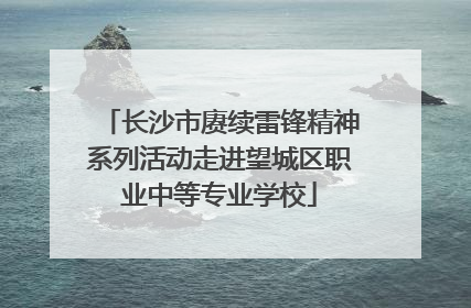 长沙市赓续雷锋精神系列活动走进望城区职业中等专业学校