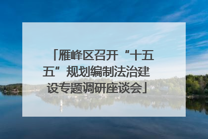雁峰区召开“十五五”规划编制法治建设专题调研座谈会