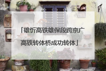 雄忻高铁雄保段跨京广高铁转体桥成功转体