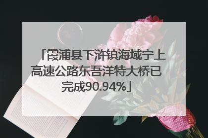 霞浦县下浒镇海域宁上高速公路东吾洋特大桥已完成90.94%