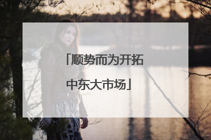 顺势而为开拓中东大市场