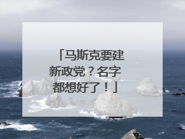 马斯克要建新政党？名字都想好了！