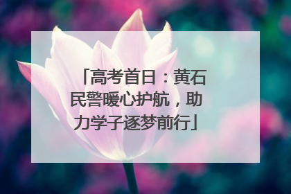 高考首日：黄石民警暖心护航，助力学子逐梦前行