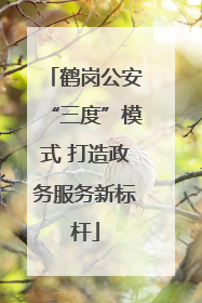 鹤岗公安“三度”模式 打造政务服务新标杆