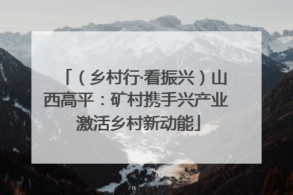 （乡村行·看振兴）山西高平：矿村携手兴产业 激活乡村新动能