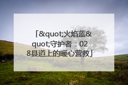 "火焰蓝"守护者：028县道上的暖心营救