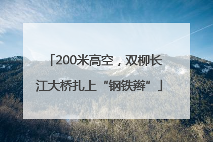 200米高空，双柳长江大桥扎上“钢铁辫”