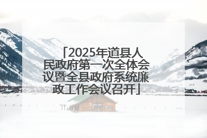 2025年道县人民政府第一次全体会议暨全县政府系统廉政工作会议召开