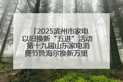 2025滨州市家电以旧换新“五进”活动 第十九届山东家电消费节暨海尔换新万里 行山东站全面启动