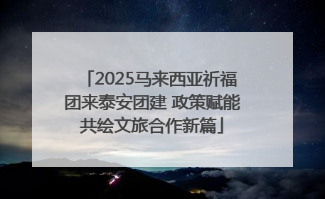 2025马来西亚祈福团来泰安团建 政策赋能共绘文旅合作新篇