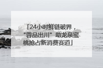 24小时鲜链破界，“蓉品出川”助龙泉蜜桃抢占新消费赛道