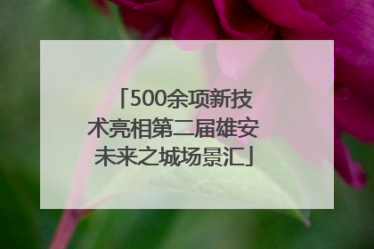 500余项新技术亮相第二届雄安未来之城场景汇