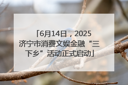 6月14日，2025济宁市消费文娱金融“三下乡”活动正式启动