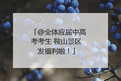 @全体应届中高考考生 鞍山景区发福利啦！