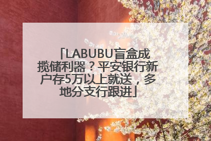 LABUBU盲盒成揽储利器？平安银行新户存5万以上就送，多地分支行跟进